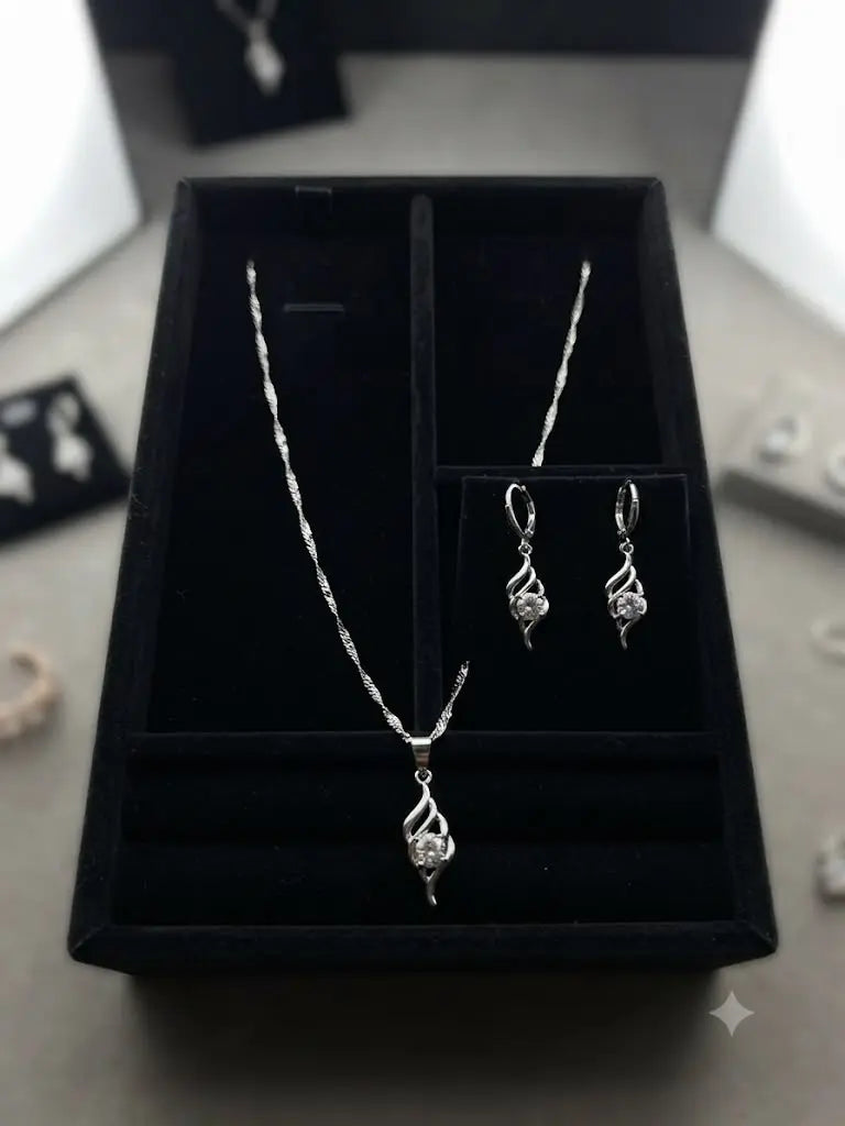 AAA+ Certified, Quality Sterling Silver-925, Chain Size 50 cm. 20” in., Style Fashion C.Z., Weight 5.8 grams, ABC-T33101